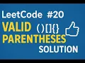Leetcode 20 Valid Parentheses in C Stack Unordered Map Hash Map Cpp Solution