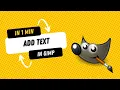 How to Add Text on Image in GIMP