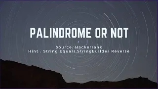 Java Tutorials - Palindrome Program