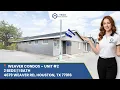 2 Bed 1 Bath Condo Tour in Houston TX Weaver Unit