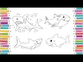 4 Shark Coloring Pages For Kids How to Draw Shark Color Pages Toddlers