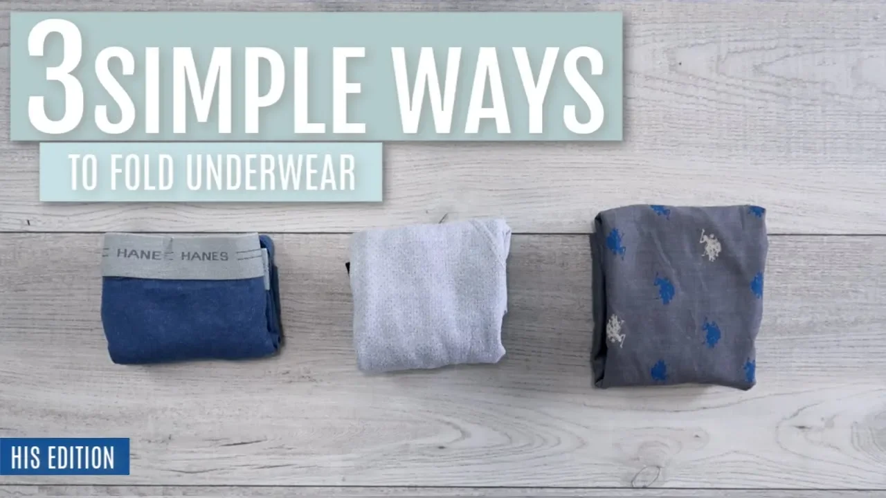 3 Simple Ways to Fold Underwear - His Edition | Judi the Organizer