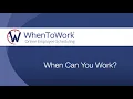 When Can You Work