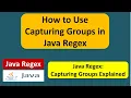 How to Use Capturing Groups in Java Regex Java Regex Java Regular Expressions Regex in java