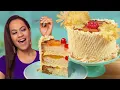 How To Cake a SUPER SIMPLE Tropical Upside Down Pineapple Cake Coconut Cake with Rich Buttercream