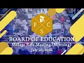 Forsyth County Schools Board of Education Millage Rate Meeting July 23 2026 Morning