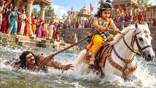 जब बाल कृष्ण ने दिखाया अपना अद्भुत पराक्रम, कान्हा की लीला देखकर दंग रह गए सभी लोग | #Krishna leela