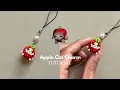 DIY Apple Cat Meme Bead Charm Cute Keychain Tutorial Seed Bead DIY