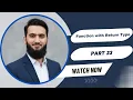 Part 23 - Function with Return Type in Dart Dart Tutorial for Beginners 2026