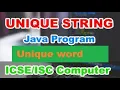 What is Unique Word Unique Word Program in java SudipraSirTutorial