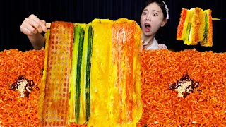 직접만든 초대왕 꼬치전 20배 실화냐? Giant 20x Korean Traditional Pancake Challenge Ssoyoung ASMR