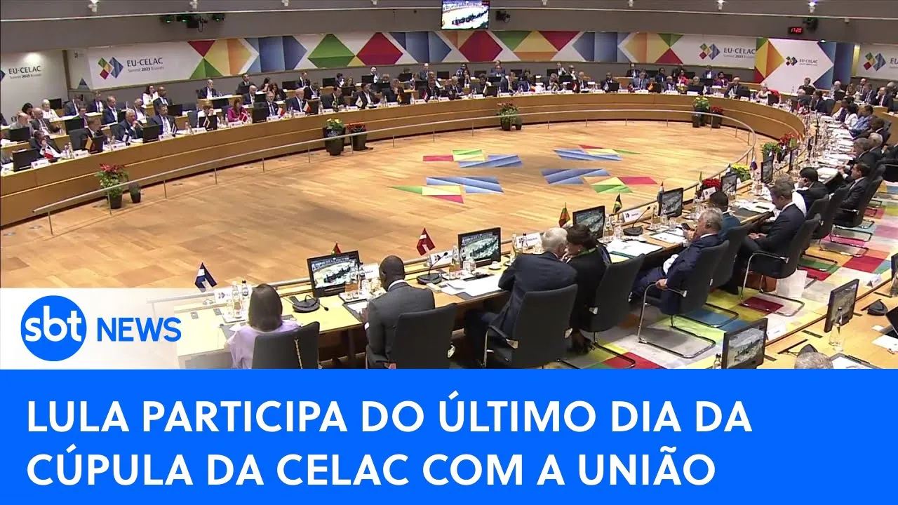 Lula participa do último dia da Cúpula da Celac com a União Europeia | #SBTNewsnaTV (18/07/23)