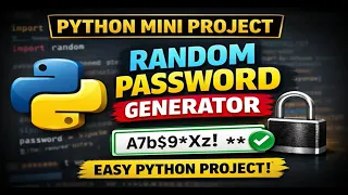 Python Mini Project Random Password Generator Start Coding Today