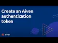 Create an Aiven Authentication Token