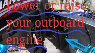 Lower or raise your outboard engine DIY transom riser
