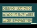 C programming tutorial part 11 while loop in c