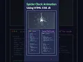 Spider Clock Animation using HTML CSS JS Cool Next Level Animation Spider Clock Comment