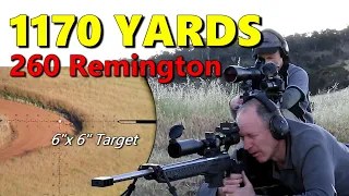 260rem at 1170 yards v 6" target