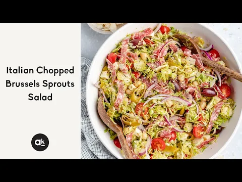 Italian Chopped Brussels Sprouts Salad
