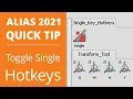 AUTODESK ALIAS 2021 QUICK TIP How to Toggle Single Hotkeys