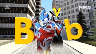 BALITA MENGENAL Huruf Besar & Kecil ABC sampai Z ● Edisi Balita Laki laki dengan Karakter Ultramen
