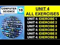 10th Class Computer Unit 4 all Exercises Computer 10 Unit 4 Exercises