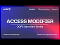 Access Modifier in Java OOPS Interview Series Code it Tamil