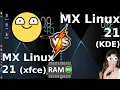 MX Linux 21 XFCE vs MX Linux 21 KDE On RAM Usage