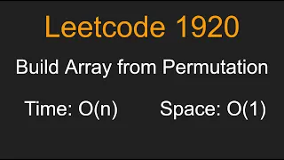 Build Array from Permutation - Leetcode 1920