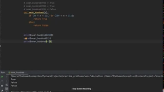 Coding Bat near hundred Python Warmup 1