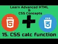 CSS calc function Learn Advanced HTML and CSS Concepts Full in English