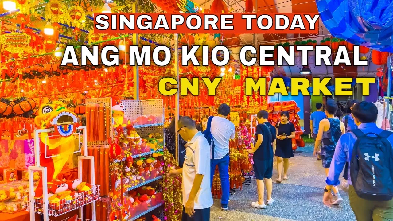 Singapore City Tour - Ang Mo Kio Central Chinese New Year Market Tour