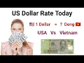Vietnam Dong to United States Dollar Vietnam Currency to us Dollar US Dollar Rate in Vietnam