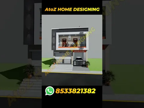 Car Parking के साथ दुकान और मकान का नक्शा #house #home #shorts #song #youtubeshorts #elevation