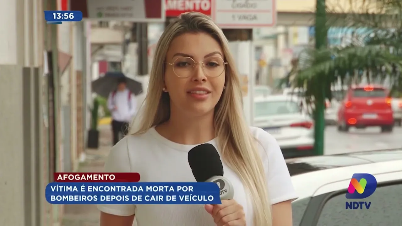 Afogamento: vítima é encontrada morta por bombeiros depois de cair de veículo