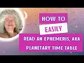 Ephemeris Made Easy for Beginners Read It In 10 minutes