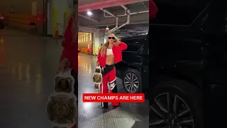 The New Tag Team Champions Alexa Bliss And Charlotte Flair Have Arrived For Raw WWE 