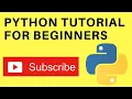 Python Tutorial For Beginners Basics Python Course Python Tutorial Craw Cyber Security