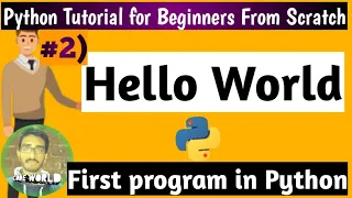 how to print hello world in python python tutorial for beginners from scratch python tutorial