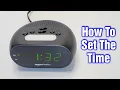 Amazon Basics Small Digital Oval Alarm Clock - How To Set The Time