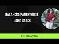 Balanced Parenthesis Using Stack C Solution