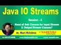 IO Streams session 4 Need of Sub Classes for Input Stream Output Stream Classes Hari Krishna