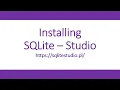 DSCI 325 Installing SQLite-Studio