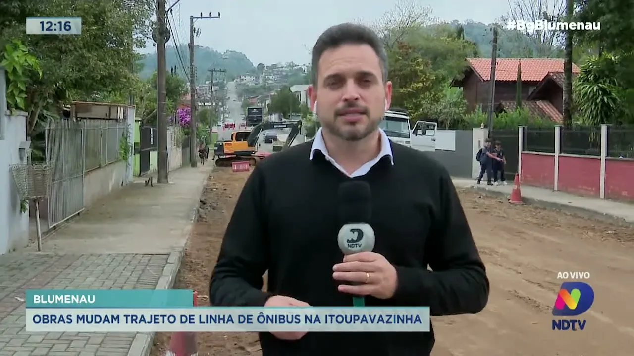 Obras na Itoupavazinha mudam trajeto de ônibus em Blumenau