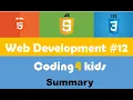 Web development summary HTML CSS JavaScript