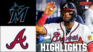 Miami Marlins vs Atlanta Braves Full Game Highlights ESPN MLB
