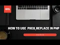 How to Use preg - replace function in php
