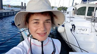 Boat life female solo traveler in the Caribbean. Friends, windows and plates.