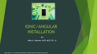 IONIC AND ANGULAR INSTALLATION
