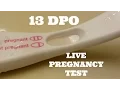 LIVE PREGNANCY TEST 13 DPO SYMPTOMS